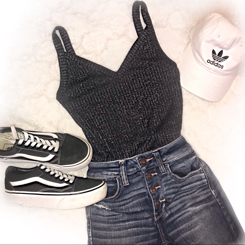 ✰ Sparkly Black Soft & Sexy Tank Top ✰